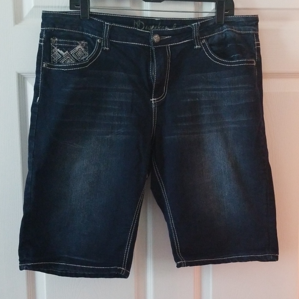 Womens Denim Bermuda Shorts